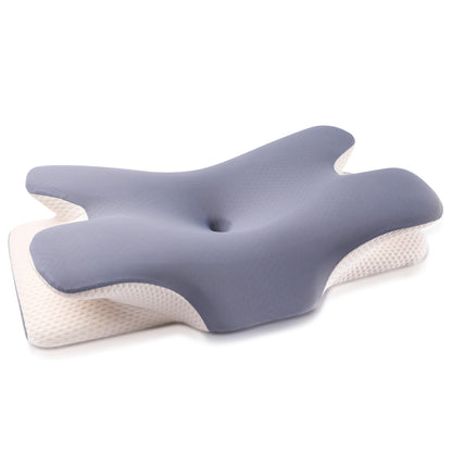 MULISOFT Memory Foam Pillow, Comfortable Pillow, Supportive Neck pillow, Ergonomic side sleeper pillow (BLUE)