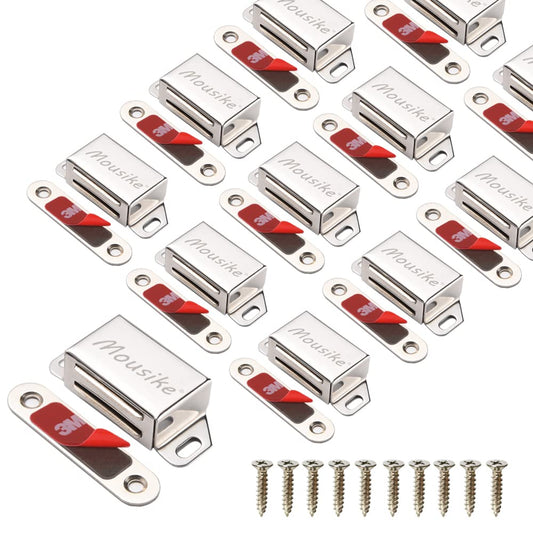 Mousike Cabinet Magnets 15KG Stainless Steel Magnetic Door Catch Magnetic for Kitchen Cupboard Wardrobe Closet Cabinet Door Drawer Latch