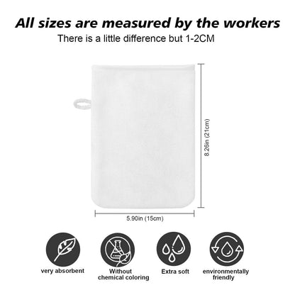 PHOGARY Microfibre Body Wash Mitts Set (10pcs) Flannels Soft Shower Face Mitts, Bath SPA Cloth, Reusable Makeup Remover Mitt Gloves, 15x21 cm