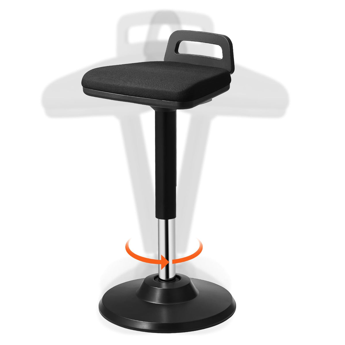 VEVOR Active Chair with Handle, Height-Adjustable (24.6-34.4") Wobble Chair Made of Elastic Fabric & 45 mm Foam, Ideal for Schools, Office and Home