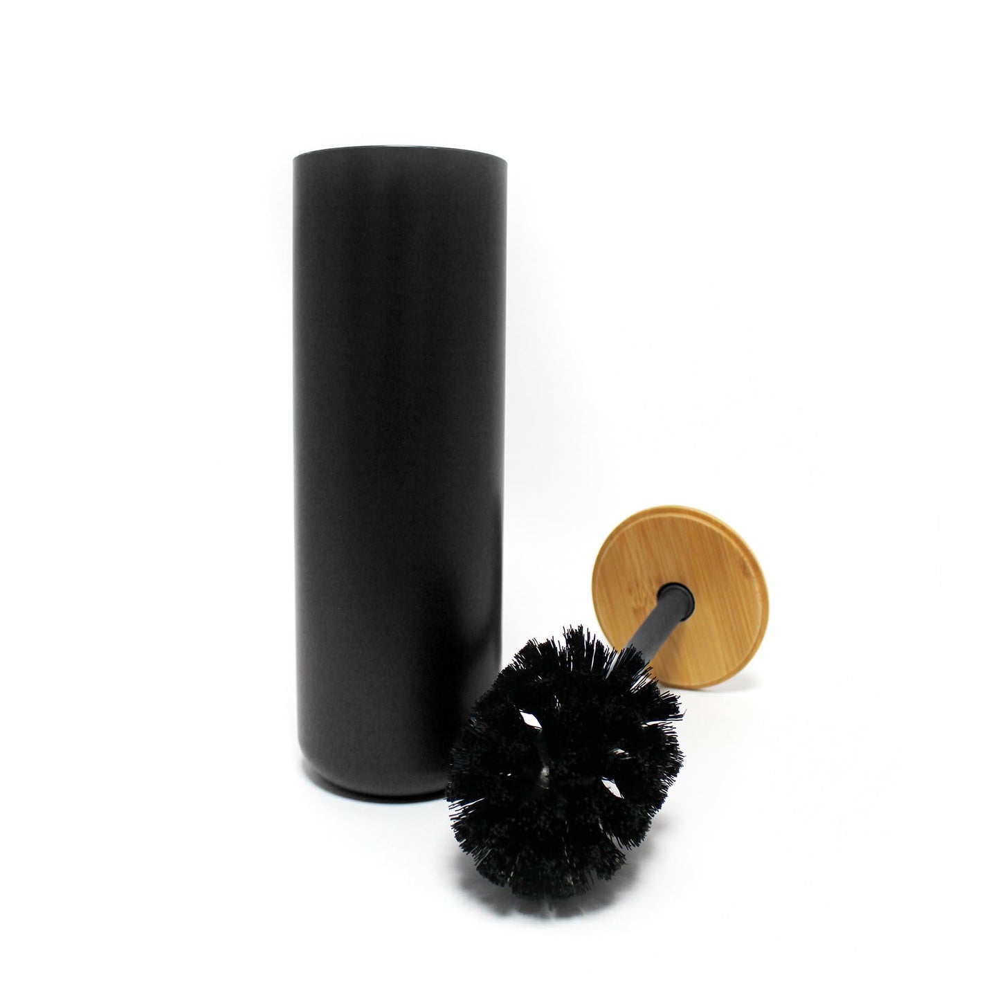 douceur d'intérieur, Toilet Brush (Diameter 9.2 x 37 cm) Smart Black, Polystyrene and Bamboo