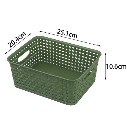 Vareone 6 Pack Pantry Plastic Storage Baskets, Organizer Container with Handle Organization Bins, Ideal for Kitchen, Bathroom