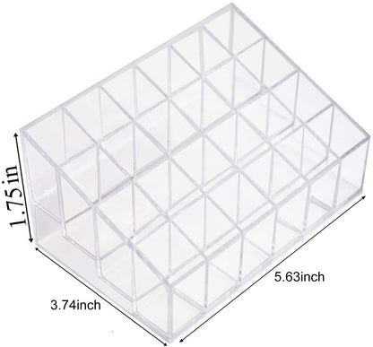 Shiwaki 24 grid transparent plastic storage box household small items storage box transparent crystal box item display stand