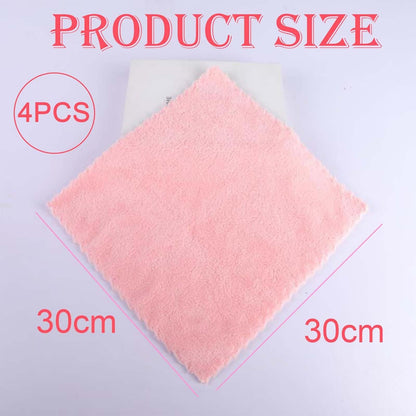 ZQuintuplian 4 Pack Face Cloths for Washing Face, Cleansing, Removing Makeup - Gym, Travel, Living Room