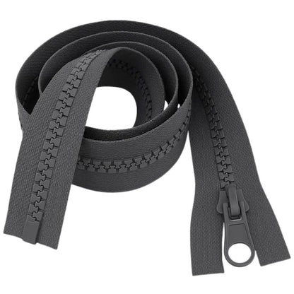 36" (91cm) Dark Grey Chunky Zip - Heavy-Duty Open-Ended Separating