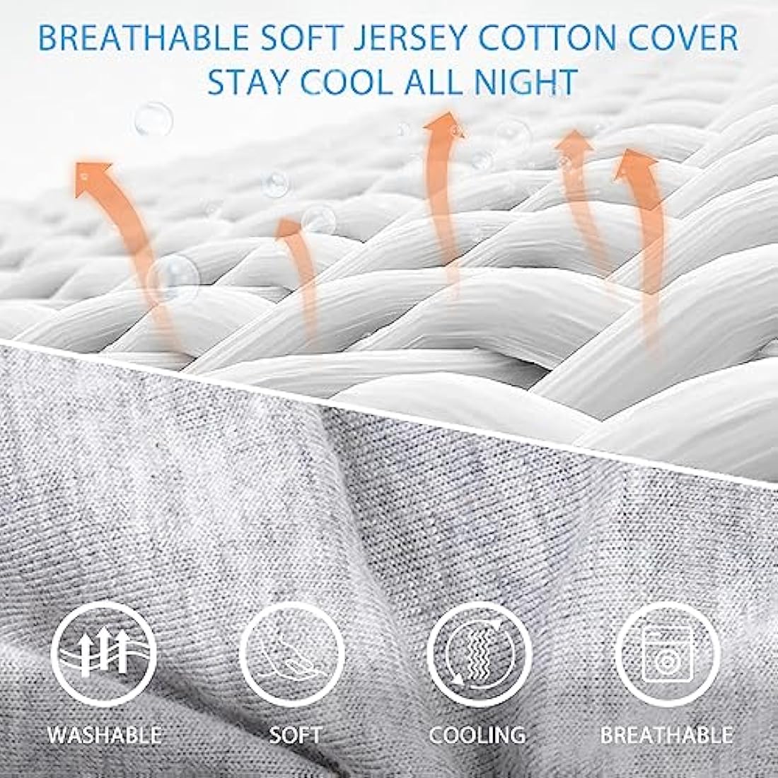 Chilling Home J-Shaped Pregnancy Pillow, 150x70cm, Grey, Polyester Fill, Cooling Cover, Removable, Adult, Multi Position Sleeper