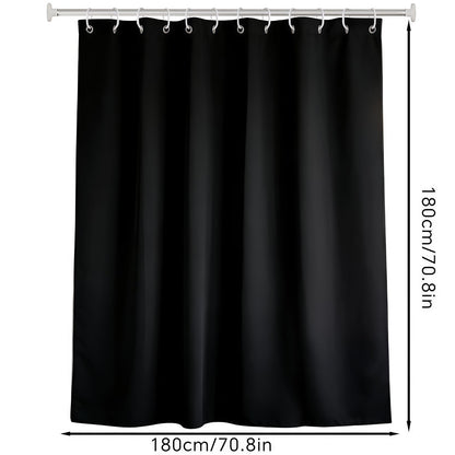 FAIRYGATE Shower Curtain Anti Mould Waterproof Bath Curtains Mildew Resistant Bathroom Plain Colors Bathtub Curtains for Bath Tub Shower Stall 180 x