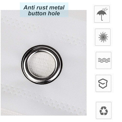 meioro Shower Curtains Ocean Theme Peva Waterproof and Mildew Resistant Bathroom Curtains Home Shower Curtain Liners with Rustproof Grommets and