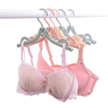 8pcs Folding Clothes Hangers, LOMYLM 4 Colors Travel Hangers Foldable