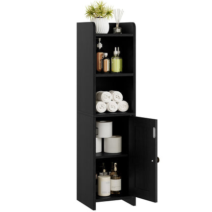 Lomojo Small Bathroom Storage Cabinet Corner, 20x20x78cm, Black
