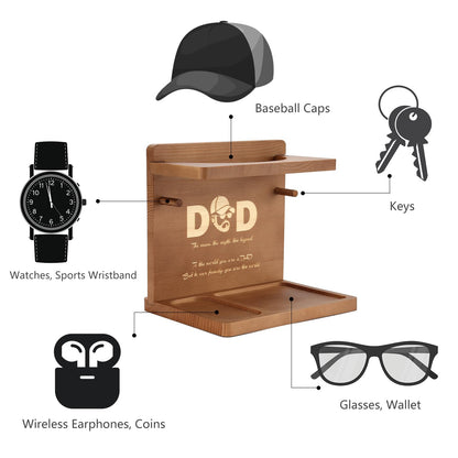 Sovyime Best Fathers Day Dad Gifts, Best Dad Gifts for Dad Birthday Gifts from Daughter Son, Wooden Hat Stand Presents for Dad