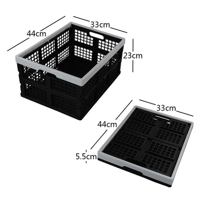 Gitany 3-Pack Collapsible Crates For Storage, Foldable Plastic Crate Basket