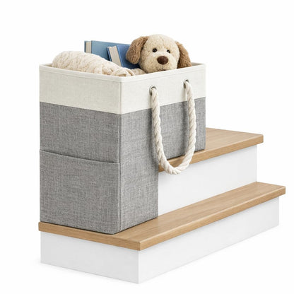 talisleskye Stair basket,Foldable staircase baskets,Stair basket for wooden and carpeted stairs,Step stairs storage baskets with handle.1pcs