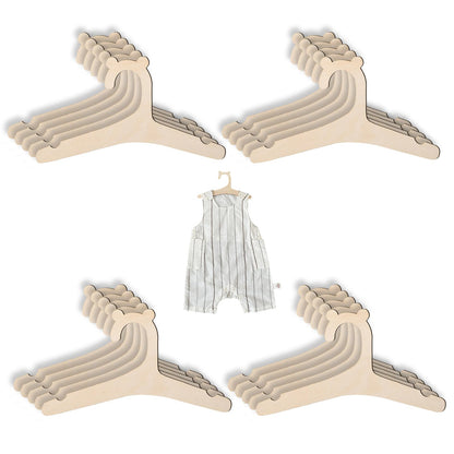 PEAPIN 20PCS Cute Bear Shaped Baby Hangers Wooden Baby Hangers