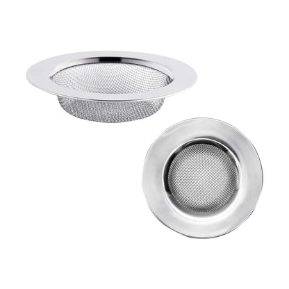 2pcs Stainless Steel Sink and Shower Drain Strainers, 77mm Diameter