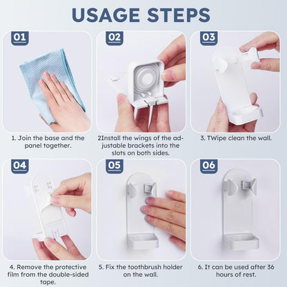 AOOHA Electric Toothbrush Holder,2 Packs Toothbrush Organizer for Bathroom