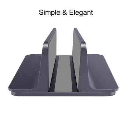 MOSISO Vertical Laptop Stand, Adjustable Aluminum Alloy Holder, Space Gray