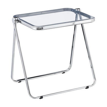 KAIHAOWIN Acrylic Folding Table, Space Saving Small Desk for Home Office, TV Tray, Computer Desk for Small Spaces, No Assembly Required