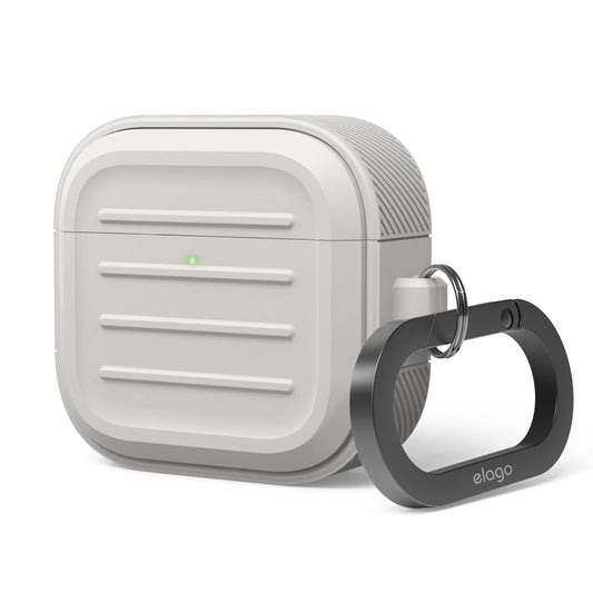 elago Armor Case Compatible with AirPods 4 Case - Compatible with AirPods 4th Generation Case, Carabiner Included, Supports Wireless Charging, Shock