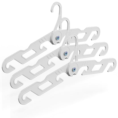 NICEDACK Travel Hangers Foldable, Pack 3 White, Ideal for Travel Packing