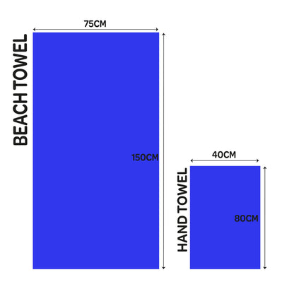 Blu Apparel Mircrofibre Towel (Sky Blue, Beach Towel)