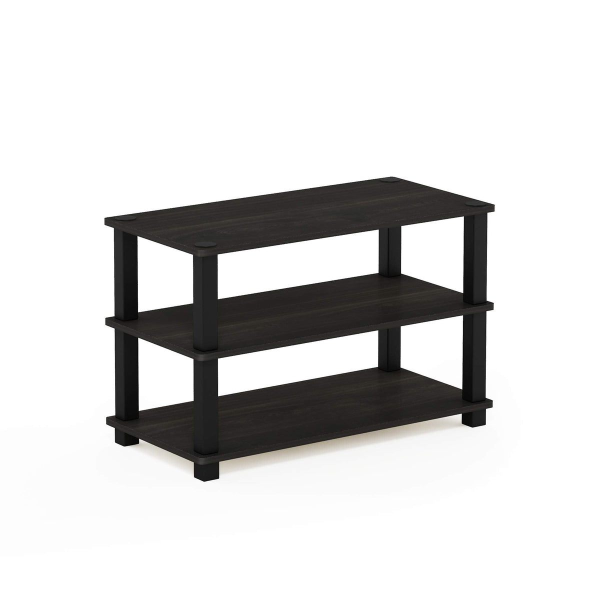 Furinno TURN-S-TUBE Shoe Rack, 3-Tier Shoe Organizer, Shoe Storage, 11.6 x 23.6 x 22.2, for Closet Entryway, Office, Garage, Espresso/Black