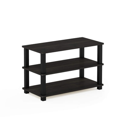 Furinno TURN-S-TUBE Shoe Rack, 3-Tier Shoe Organizer, Shoe Storage, 11.6 x 23.6 x 22.2, for Closet Entryway, Office, Garage, Espresso/Black