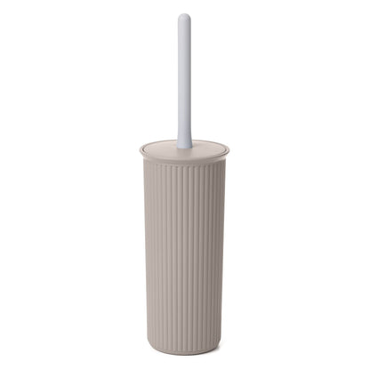 TATAY Toilet Brush | Compact and Functional Design | BPA-Free Plastic Toilet Brushes | Made in Spain | 9.5 x 9.5 x 39.5 cm - Baobab Collection - Taupe