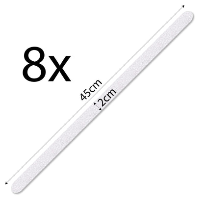 SeKi Non-Slip Strips 45 x 2 cm Transparent for Stairs/Showers/Bathtub - Self-Adhesive Barefoot Friendly Slip Class R9 According to DIN 51130 Non-Slip