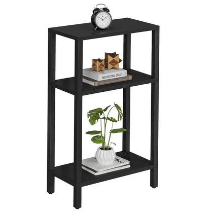 TUTOTAK Small Side Table, Narrow End Table, Skinny Sofa Table, Slim Nightstand, Couch Table, Living Room, Bed Room, Black TB01BK077EU