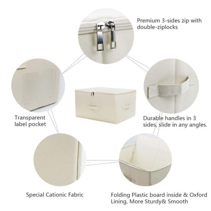 iwill CREATE PRO 45x35x25cm Foldable Storage Boxes with Zip Lid