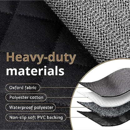 AMZPET Dog Car Seat Cover (Universal: 133cm) - Waterproof, Non-slip & Scratch-Proof - Not Isofix Compatible