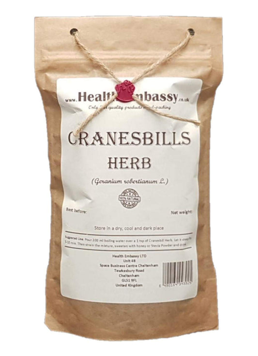 Health Embassy Cranesbills Herb Tea | Geranium robertianum L | 100g