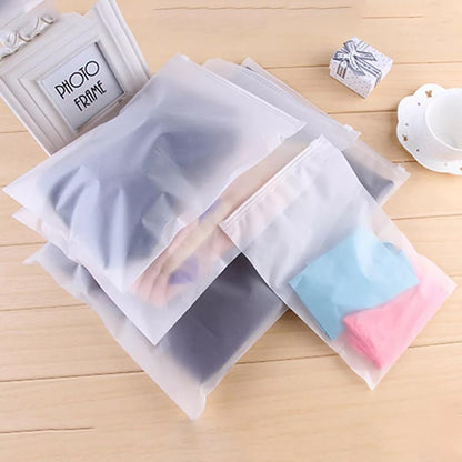 Reusable Zip Lock Bags, 30pcs 40x30cm Plastic Travel Storage Bags Organiser No Holes Hospital Bag Organiser Pouches Frosted Waterproof ziplock bags