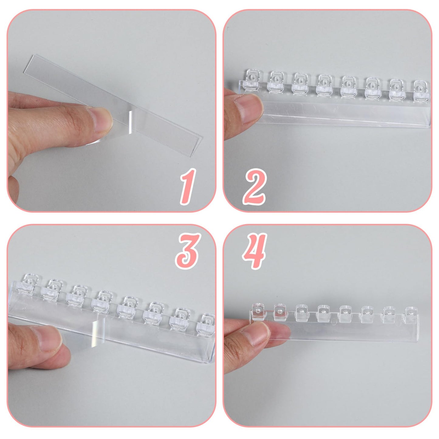 12Pcs Necklace Holder Wall Mounted, Acrylic Necklace Organizer with 8 Hooks