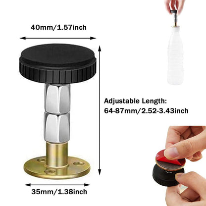 4 Pieces Threaded Bed Frame, Adjustable Threaded Bed Frame, Headboard Stopper, DIY Self-Adhesive Adjustable Metal Anti-Shake Threaded Bed Frame Tool