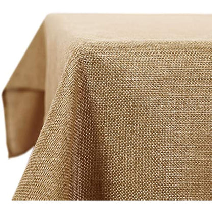 Deconovo Garden Table Cover Rectangular Water Resistant Tablecloth for Party 51x87in(130x220cm) Golden Brown