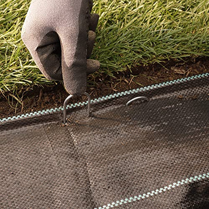 GardenMate Pack of 250 x 6''/150mm galvanised 2.9mm thick steel U shaped Garden Securing Pegs