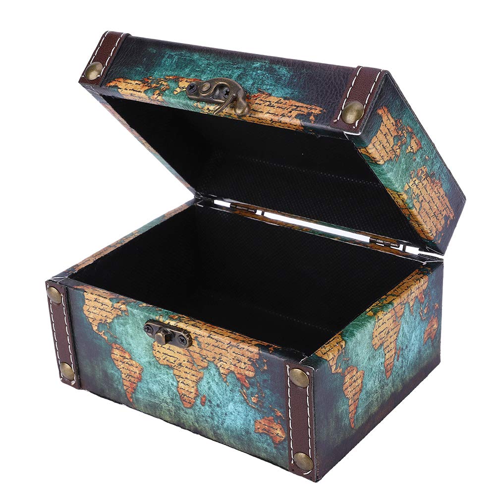 Leopacat Decorative Boxe,Wood Storage Box with Lid European Style Organizer