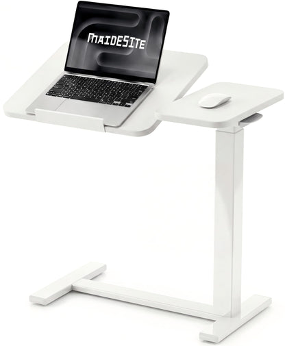 MAIDeSITe Fit Dual Overbed Table with Wheels, C-Shape Bedside Table