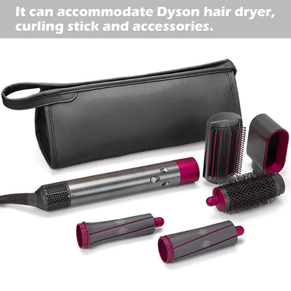 PU Leather Portable Travel Case Storage Bag for Dyson Airwrap Styler Protective Carrying Case for Dyson Supersonic Hair Dryer Waterproof Travel
