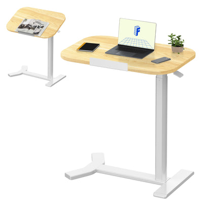 FLEXISPOT C-Shaped Side Table Height Adjustable End/Bedside Table for Sofa Bedroom Living Room Office