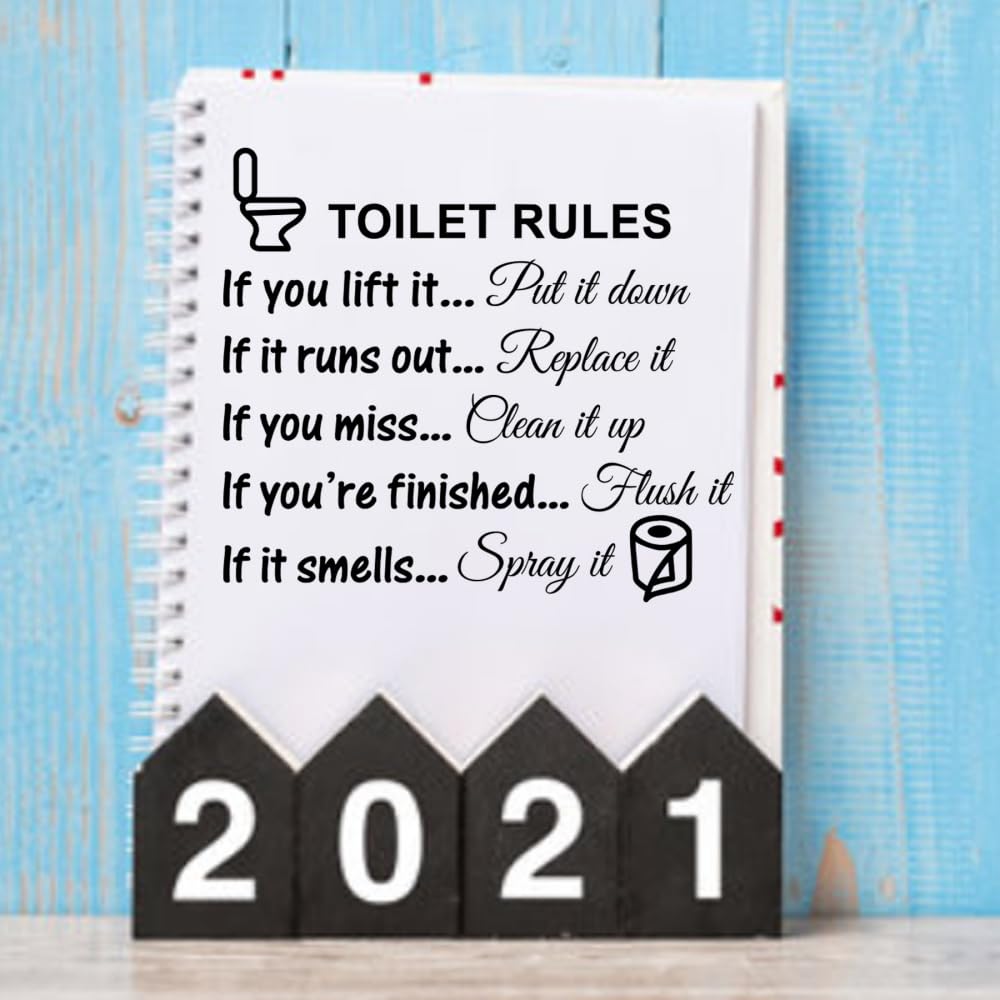 ShaMyiuCnz 4 Pcs Funny Cheerful Bathroom Stickers Toilet Sticker Toilet Seat Sticker Bathroom Stickers Art for Toilet Seat Toilet Lid Bathroom