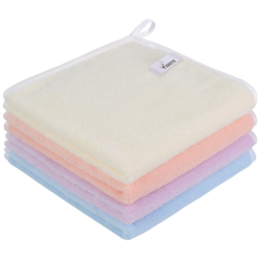VIVOTE 4 Pack Microfiber Hand Towel, Super Soft Absorbent Hand Towels for Kitchen?Microfiber Hanging Bathroom Hand Towels, Hand Drying Towel, 40 x 40