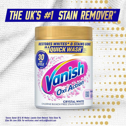 Vanish Fabric Stain Remover, Gold Oxi Action Powder Crystal Whites, 1.41 kg