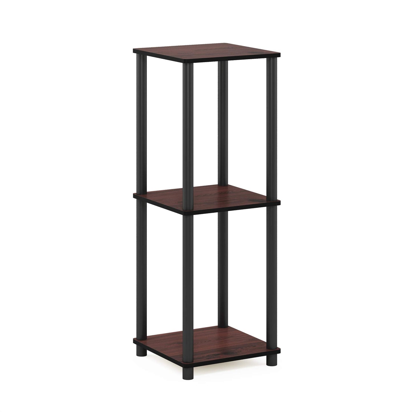 Furinno TURN-N-TUBE Side Table Set of 2, 2-Tier Stackable End Table with Open Shelf, Toolless Night Stand, Bedside Table, for Living Room, Bedroom