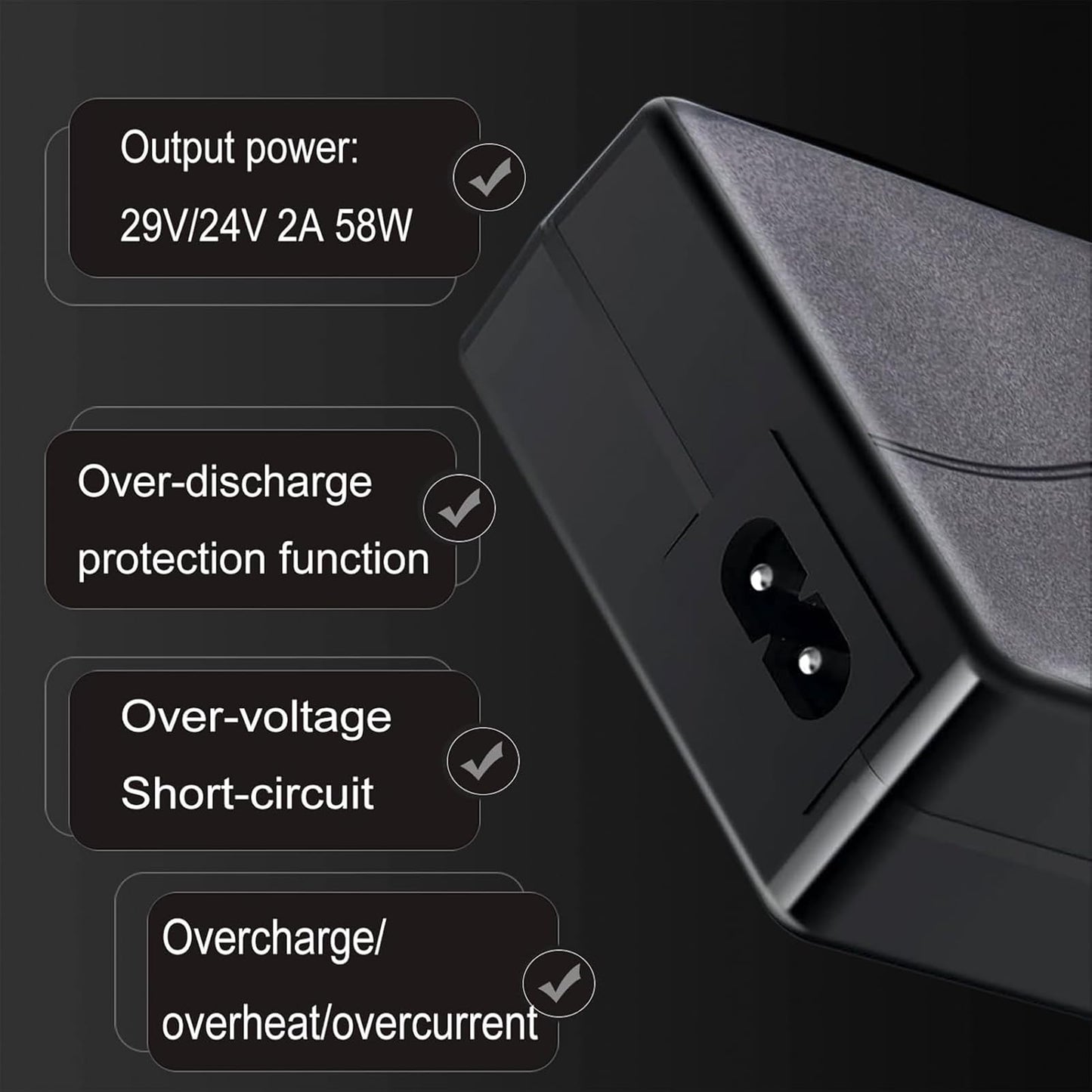 DeJivsin Power Recliner Transformer, Reclining Chairs Adapter 29V 2A AC/DC Power Supply for Lift Chair