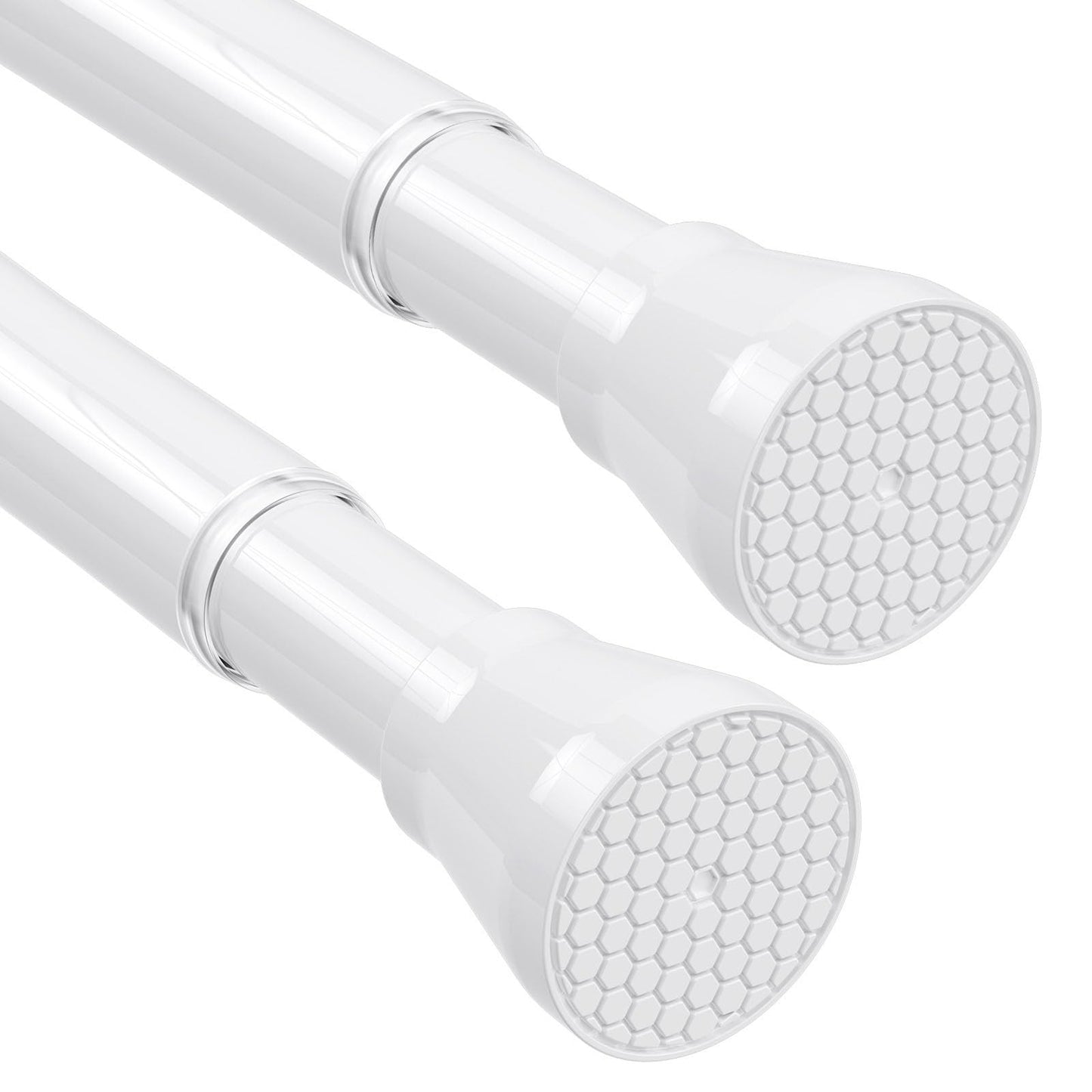 Shower Curtain Rail 2Pack Extendable Curtain Poles 70-130 cm White Tension Rods for Curtains Extendable Shower Curtain Rod Telescopic Curtain Pole No