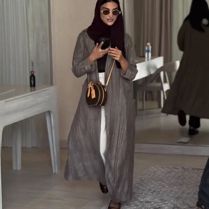 Simple Graceful Mid-length Cardigan Trench Coat