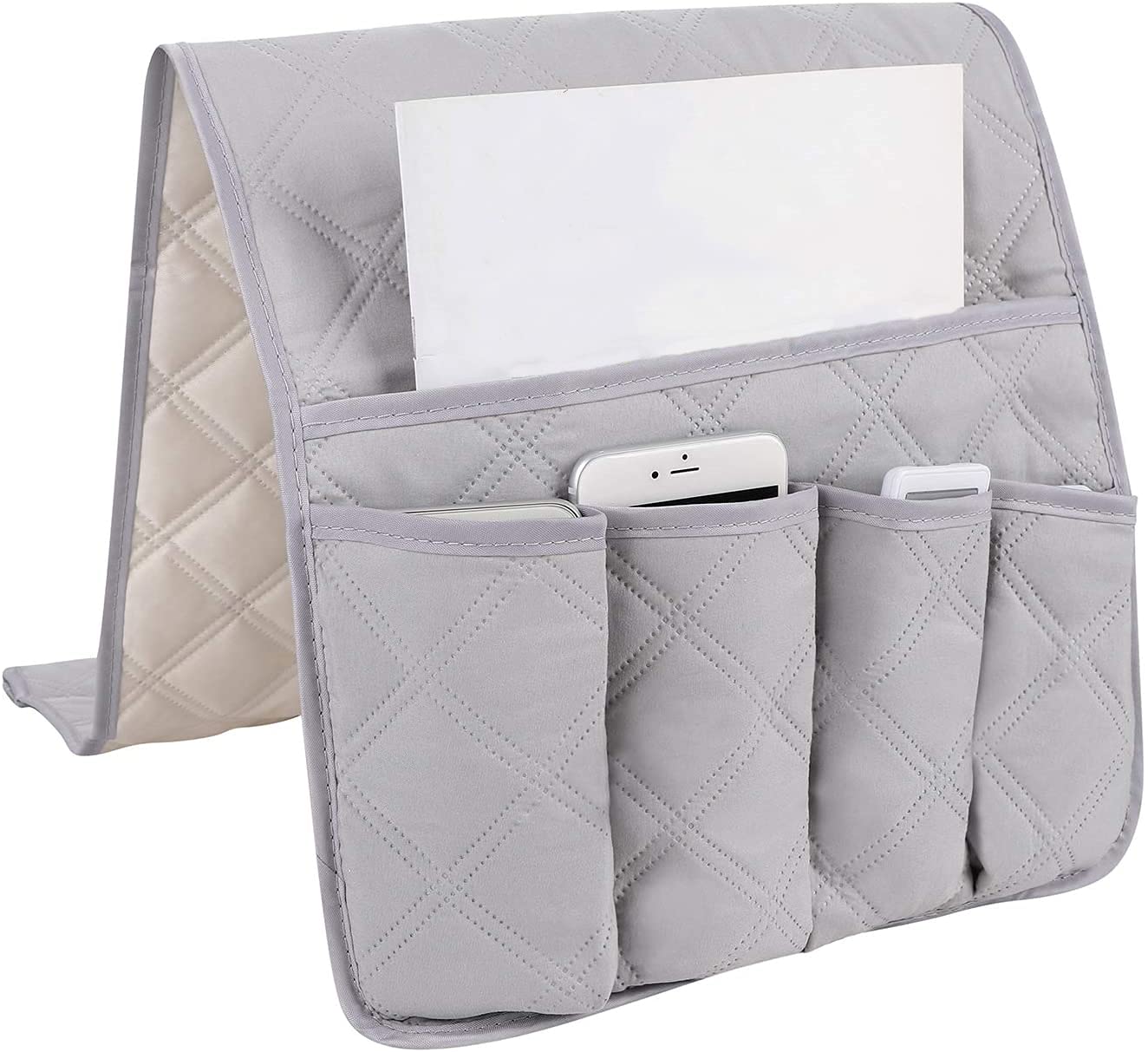 Bkrdty Armrest Storage Organizer Anti-Slip Sofa Couch Chair Armrest Organizer 90 * 33cm 5 pockets Couch Chair Organizer Holder for TV Remote Control